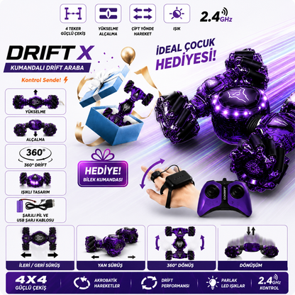 ToyzzLand Şarjlı 4x4 Uzaktan Kumandalı Drift Araba
